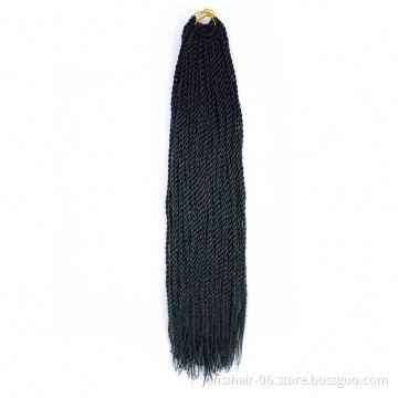 MYZYR 20inch Ombre Senegalese Twist Braiding Hair Crochet Braids Synthetic Crochet Hair Extensions Black Brown Women